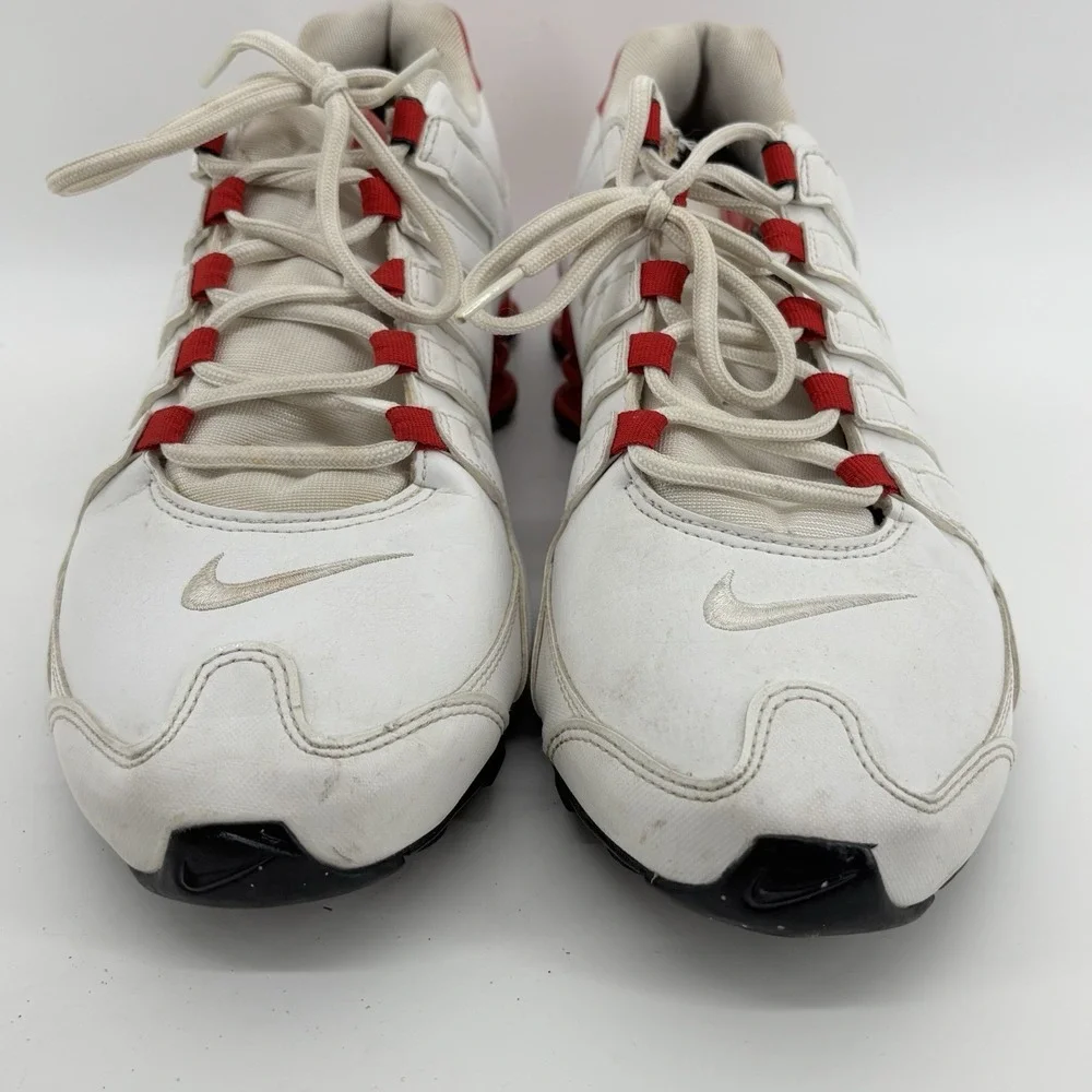 Nike Shox NZ Mens White‎ Red Black Running Shoes 378341-110 Size 12 UK11 EU46